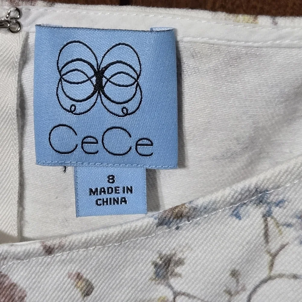 CeCe Ivory and Pastel Floral Dress - Picture 3 of 5